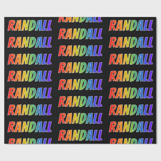 Rainbow First Name "RANDALL" (Rainbow voornaam: RA Cadeaupapier (Vlak)