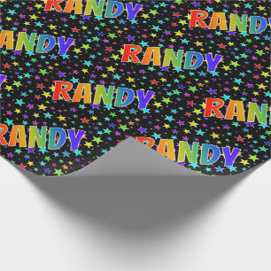 Rainbow First Name "RANDY" + sterren Cadeaupapier