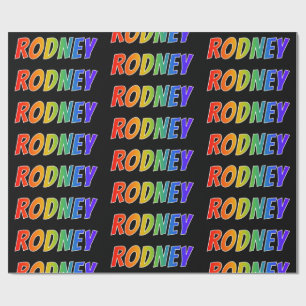 Rainbow First Name "RODNEY" (Rainbow voornaam "ROD Cadeaupapier
