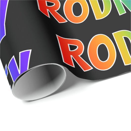 Rainbow First Name "RODNEY" (Rainbow voornaam "ROD Cadeaupapier (Rol Hoek)
