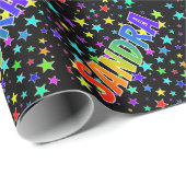 Rainbow First Name "SANDRA" + Sterren Cadeaupapier (Rol Hoek)