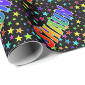 Rainbow First Name "SHAUN" + sterren Cadeaupapier (Rol Hoek)