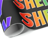 Rainbow First Name "SHELLY" (SCHELLY); flauw & kle Cadeaupapier (Rol Hoek)