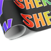 Rainbow First Name "SHERRY"; vun & kleurrijk Cadeaupapier (Rol Hoek)