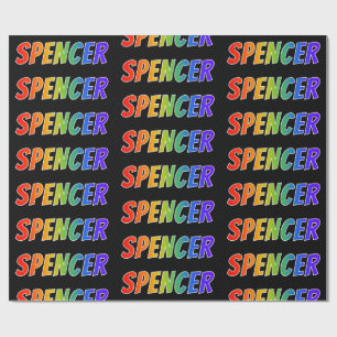 Rainbow First Name "SPENCER" (Voornaam voor regenb Cadeaupapier