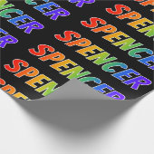 Rainbow First Name "SPENCER" (Voornaam voor regenb Cadeaupapier (Hoek)