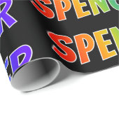 Rainbow First Name "SPENCER" (Voornaam voor regenb Cadeaupapier (Rol Hoek)