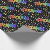 Rainbow First Name "SUZANNE" + Sterren Cadeaupapier (Hoek)