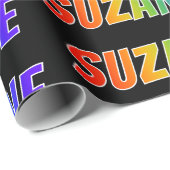 Rainbow First Name "SUZANNE" (Voornaam van de rege Cadeaupapier (Rol Hoek)