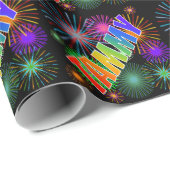 Rainbow First Name "TAMMY" + Fireworks Cadeaupapier (Rol Hoek)