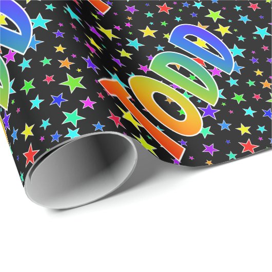 Rainbow First Name "TODD" + sterren Cadeaupapier (Rol Hoek)