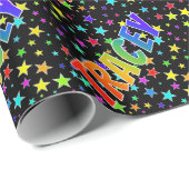 Rainbow First Name "TRACEY" + sterren Cadeaupapier (Rol Hoek)