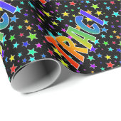 Rainbow First Name "TRACI" + sterren Cadeaupapier (Rol Hoek)