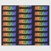 Rainbow First Name "WILLIAM" (Voornaam van de rege Cadeaupapier (Vlak)