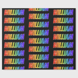 Rainbow First Name "WILLIAM" (Voornaam van de rege Cadeaupapier