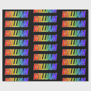 Rainbow First Name "WILLIAM" (Voornaam van de rege Cadeaupapier