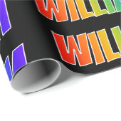 Rainbow First Name "WILLIAM" (Voornaam van de rege Cadeaupapier (Rol Hoek)