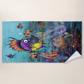 Rainbow Fish Beach Towel Strandlaken (Voorkant)