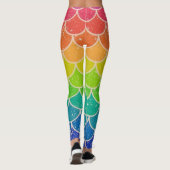 Rainbow Fish / Dragon / Dino Scales Leggings Pride (Achterkant)