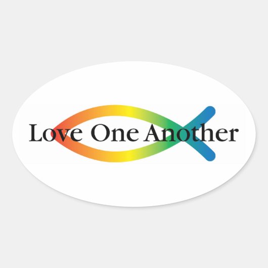 Rainbow Fish Love Sticker (Voorkant)