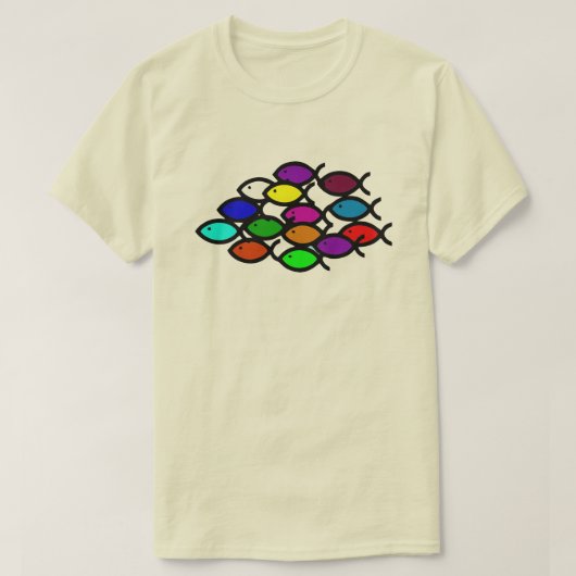 RAINBOW FISH. T-SHIRT (Design voorkant)