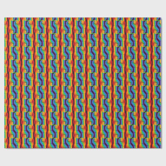 Rainbow Fist Pattern Cadeaupapier (Vlak)