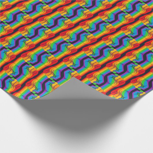 Rainbow Fist Pattern Cadeaupapier (Hoek)