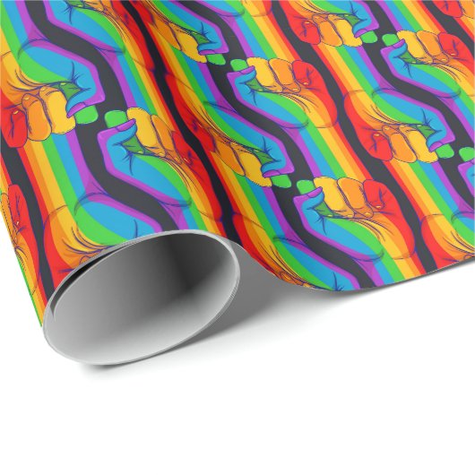 Rainbow Fist Pattern Cadeaupapier (Rol Hoek)