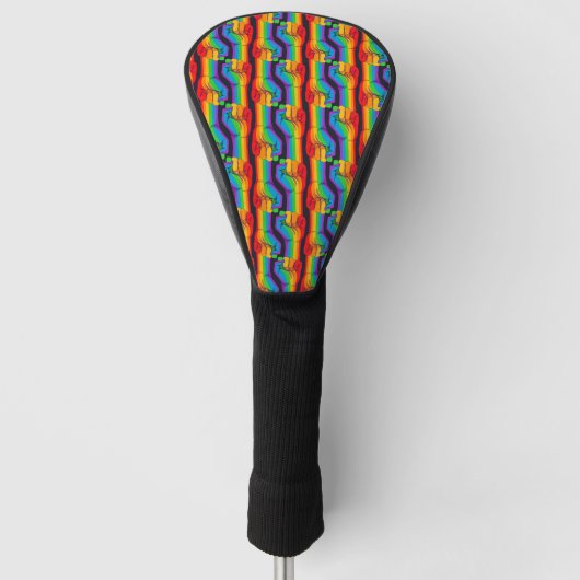 Rainbow Fist Pattern Golfheadcover (Voorkant)