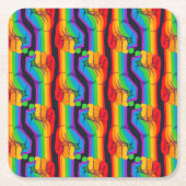 Rainbow Fist Pattern Kartonnen Onderzetters (Voorkant)