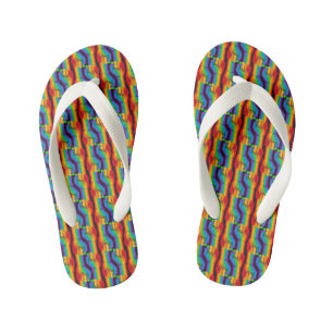 Rainbow Fist Pattern Kinder Teenslippers
