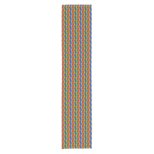 Rainbow Fist Pattern Korte Tafelloper (Voorkant)