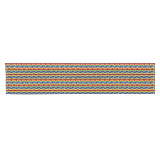 Rainbow Fist Pattern Korte Tafelloper (Horizontaal)