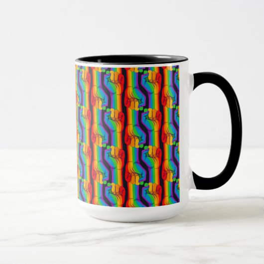 Rainbow Fist Pattern Mok (Rechts)