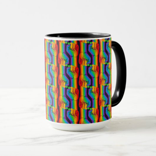 Rainbow Fist Pattern Mok (Voorkant rechts)