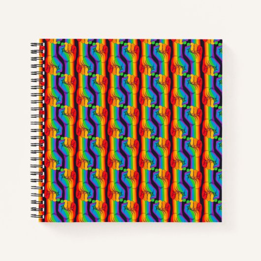 Rainbow Fist Pattern Notitieboek (Voorkant)