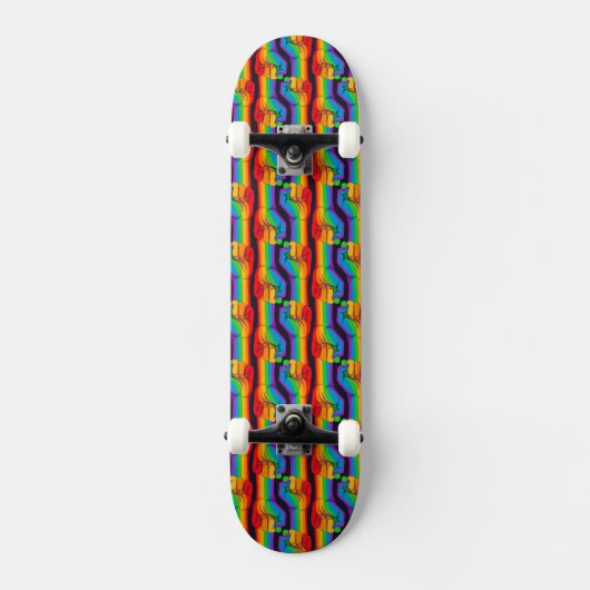 Rainbow Fist Pattern Persoonlijk Skateboard (Voorkant)