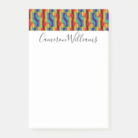 Rainbow Fist Pattern Post-it® Notes (Voorkant)