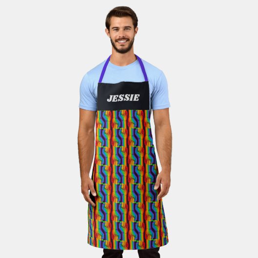 Rainbow Fist Pattern Schort (Gedragen)