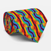 Rainbow Fist Pattern Stropdas (Opgerold)