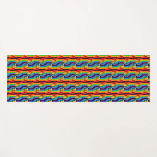 Rainbow Fist Pattern Yogamat (Voorkant (horizontaal))