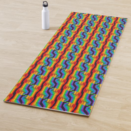 Rainbow Fist Pattern Yogamat (In situ)