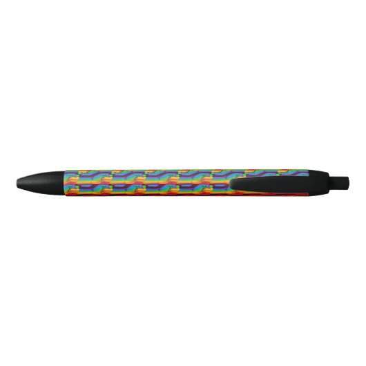Rainbow Fist Pattern Zwarte Inkt Pen (Achterkant)
