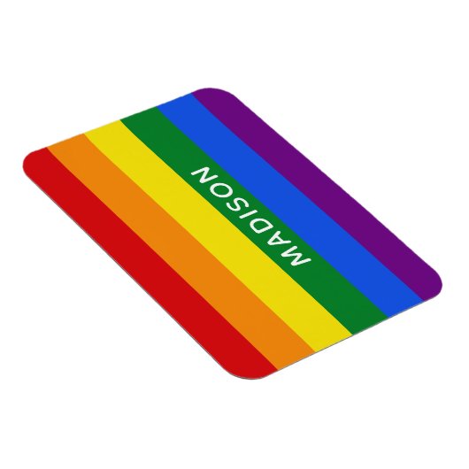 Rainbow Flag aangepaste naam magneet (Rechterzijde)