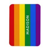 Rainbow Flag aangepaste naam magneet (Verticaal)