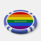 Rainbow Flag aangepaste naam poker chips (Enkel)