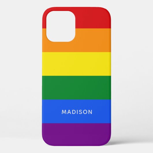 Rainbow Flag aangepaste naam telefoongesprekken Case-Mate iPhone Case (Achterkant)