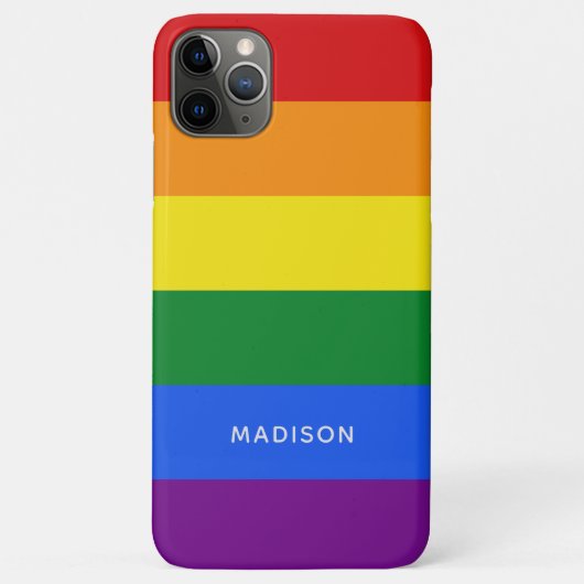 Rainbow Flag aangepaste naam telefoongesprekken Case-Mate iPhone Case (Achterkant)