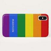 Rainbow Flag aangepaste naam telefoongesprekken Case-Mate iPhone Case (Achterkant (horizontaal))