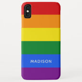 Rainbow Flag aangepaste naam telefoongesprekken Case-Mate iPhone Case (Achterkant)